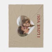 Personalized Photo Valentine's Day Fleece Blanket (Vorderseite)