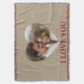 Personalized Photo Valentine's Day Throw Blanket Decke (Vorderseite Vertikal)