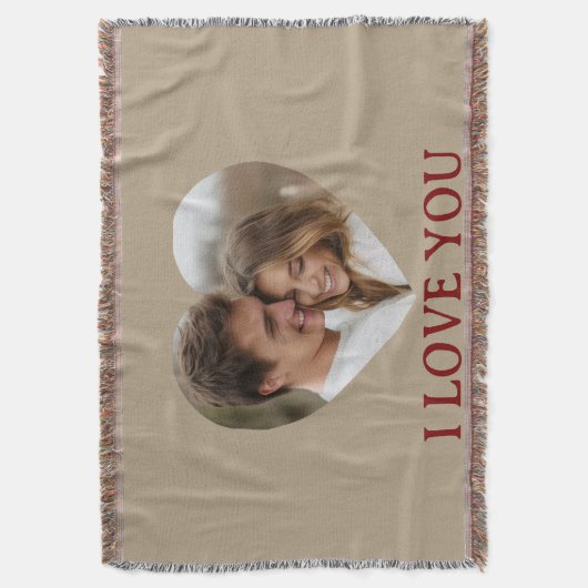 Personalized Photo Valentine's Day Throw Blanket Decke (Vorderseite Vertikal)