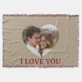 Personalized Photo Valentine's Day Throw Blanket Decke (Vorderseite)
