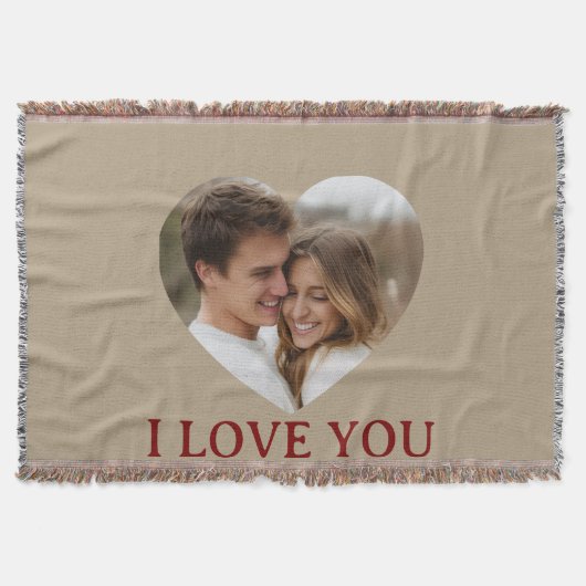 Personalized Photo Valentine's Day Throw Blanket Decke (Vorderseite)