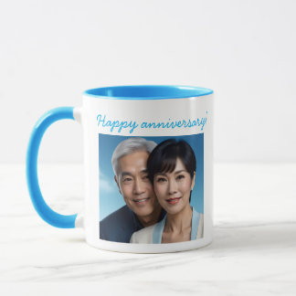 Personalized Photo Wedding Anniversary Mug Tasse