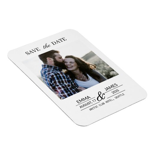 Personalized Photo Wedding Fridge magnet (Rechte Seite)