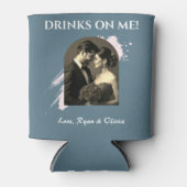 Personalized Photo Wedding Paw Print & Drinks On M Dosenkühler (Vorderseite)