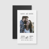 Personalized Photo Wedding Save the Date magnet (Vorne/Hinten)