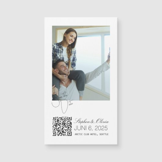 Personalized Photo Wedding Save the Date magnet (Vorderseite)