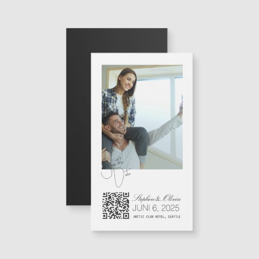 Personalized Photo Wedding Save the Date magnet (Vorne/Hinten)
