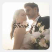 Personalized Photo Wedding "Thank You" Sticker (Vorderseite)