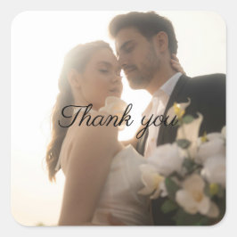 Personalized Photo Wedding "Thank You" Sticker