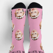 Personalized Photo With Text for Men & Women  Socken (Oben)