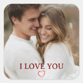 Personalized Photo You&Me Valentine's Day Sticker (Vorderseite)