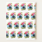 Personalized Photography Vintage Camera Flowers Planer (Rückseite)