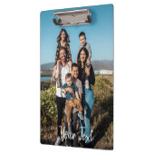 Personalized Photos & Custom Text Template Klemmbrett (Links)