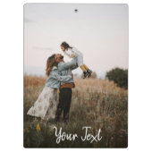 Personalized Photos & Custom Text Template Klemmbrett (Rückseite)