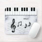 Personalized Piano Keys and Music Notes Mousepad (Mit Mouse)