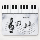 Personalized Piano Keys and Music Notes Mousepad (Vorne)
