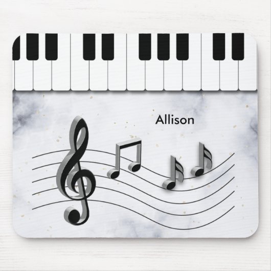 Personalized Piano Keys and Music Notes Mousepad (Vorne)