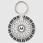 Personalized Piano Keys Circle of Fifths Schlüsselanhänger (Vorderseite)