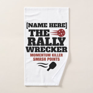 Personalized Pickleball-Name The Rally Wrecker Handtuch