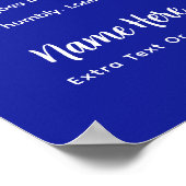 Personalized Pickleball Rules UNSPOKEN Poster (Ecke)