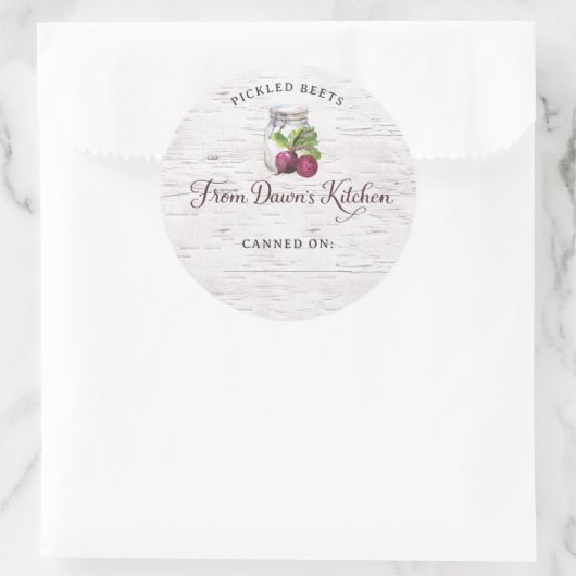 Personalized Pickled Beets Canning Stickers (Tasche)