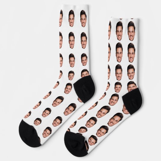 Personalized Picture Socks with Custom Face Print  Socken (Linkes Detail)