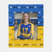 Personalized Picture Volleyball Senior Graduation  Fleecedecke (Vorderseite)