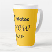 Personalized Pilates Crew Reformer Or Mat Yellow Milchtasse (Rechte Ecke)