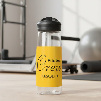 Personalized Pilates Crew Reformer Or Mat Yellow Trinkflasche