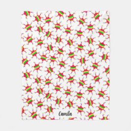 Personalized Piñata White Las Posadas Pattern Fleecedecke