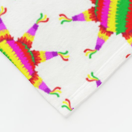 Personalized Piñata White Las Posadas Pattern  Fleecedecke (Ecke)