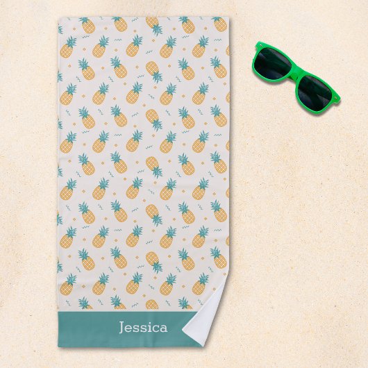 Personalized Pineapple Beach – Tropical Strandtuch