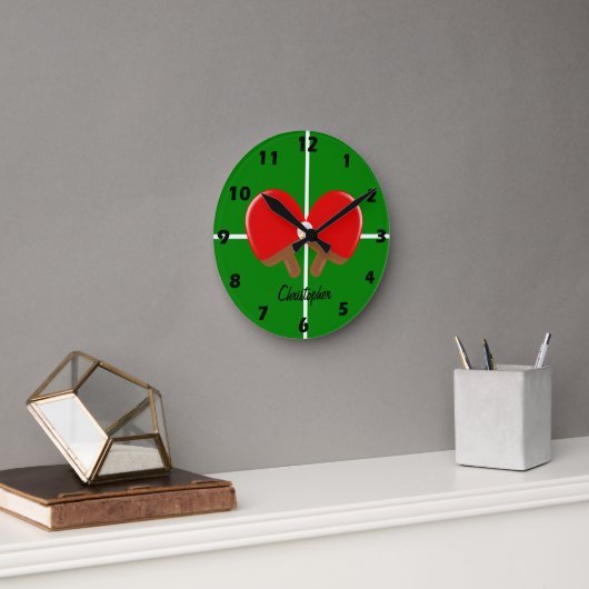 Personalized Ping Pong Runde Wanduhr (Büro)