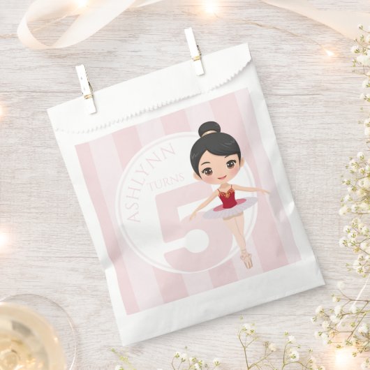 Personalized Pink Ballerina Dance Girl Party Geschenktütchen (Ausgeschnitten)