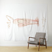 Personalized Pink Ballet Dance Studio Backdrop Wandteppich (Beispiel (Horizontal))