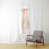 Personalized Pink Ballet Dance Studio Backdrop Wandteppich (Beispiel)