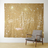 Personalized Pink Ballet Dance Studio Backdrop Wandteppich (Beispiel (Horizontal))