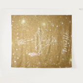 Personalized Pink Ballet Dance Studio Backdrop Wandteppich (Vorderseite (Horizontal))