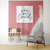 Personalized Pink Ballet Dance Studio Backdrop Wandteppich (Beispiel)