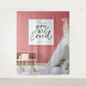 Personalized Pink Ballet Dance Studio Backdrop Wandteppich (Vorderseite)