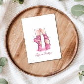 Personalized Pink Ballet Pointe Mitteilungskarte
