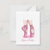 Personalized Pink Ballet Pointe Mitteilungskarte (Vorderseite)