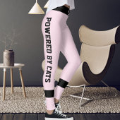 Personalized  Pink Black Striped Pet Lover Cat Mom Leggings