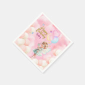 Personalized Pink & Blue Fairy Party Paper Napkin Serviette (Ecke)
