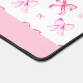Personalized Pink Bow Coquette Cute Name Office Schreibtischunterlage (Ecke)