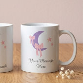Personalized Pink Bow Moon Eid Coffee Mug Kaffeetasse