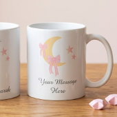 Personalized Pink Bow Moon Eid Coffee Mug Kaffeetasse