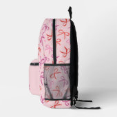 Personalized Pink Bows Girl Backpack Bedruckter Rucksack (Rechts)