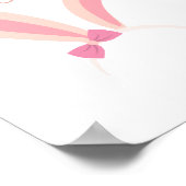 Personalized Pink Bunny Ears Nursery Wall Art Baby Poster (Ecke)