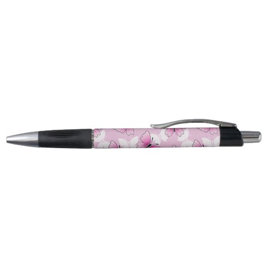 Personalized Pink Butterfly Cute Kawaii Pen Kugelschreiber (Oberseite)